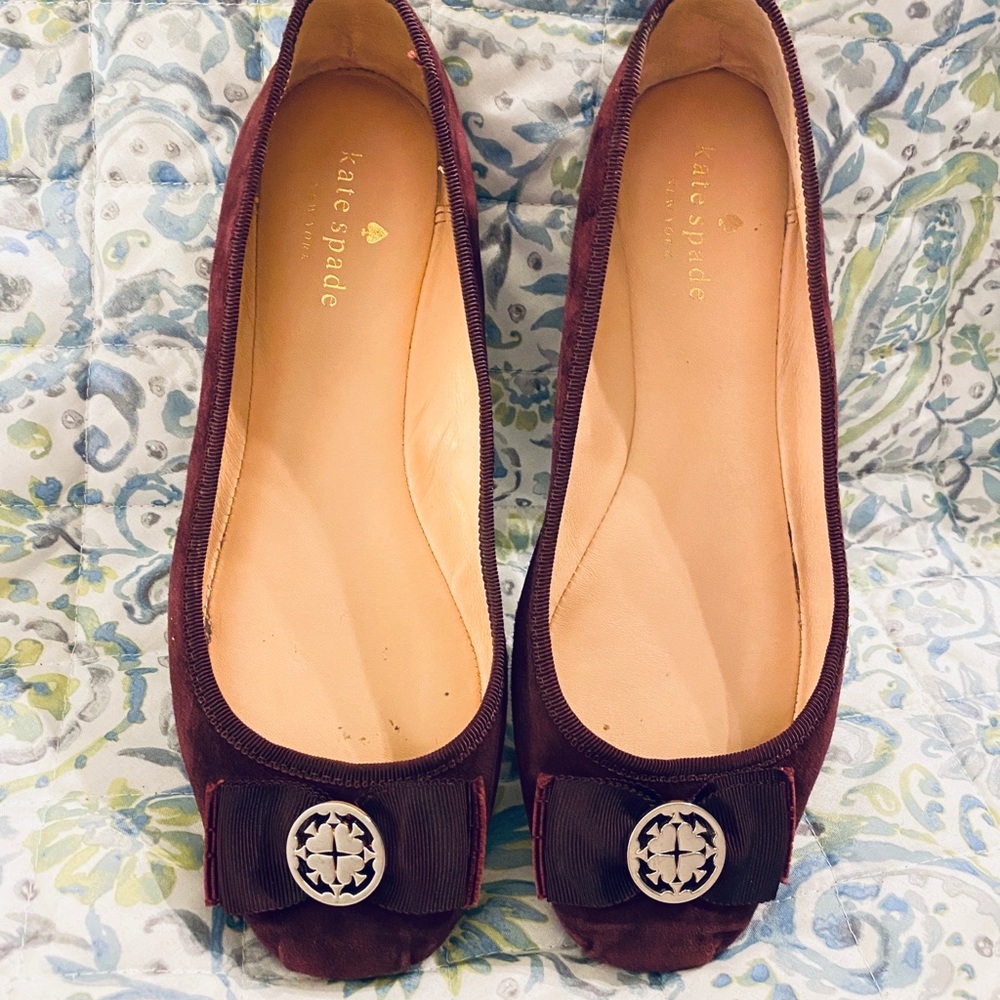 KATE SPADE ♠️ Flats Sz 8.5 Burgundy
